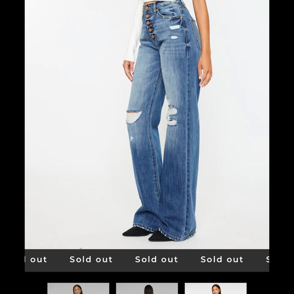 Kancan 90s flare high rise new with tags 11/29 - Picture 5 of 7